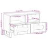 vidaXL TV szekr&eacute;ny fi&oacute;kkal Barna 70 x 33 x 46 cm T&ouml;m&ouml;r Mang&oacute;f&aacute;t