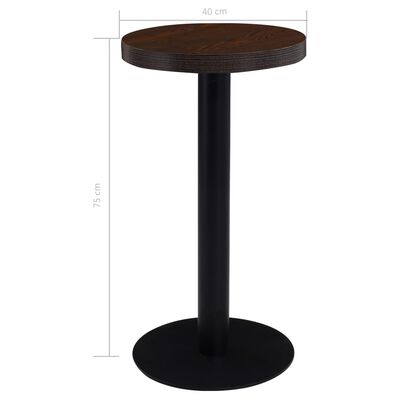 vidaXL sötétbarna MDF bisztróasztal 40 cm