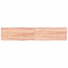 vidaXL vil&aacute;gosbarna kezelt t&ouml;m&ouml;r asztallap 200x40x(2-6) cm