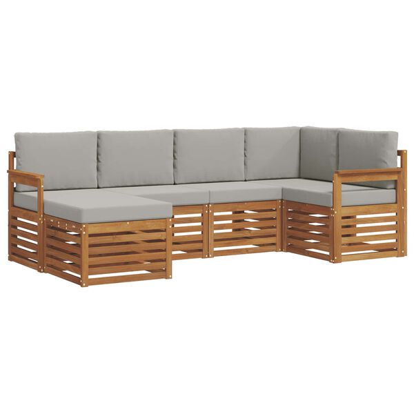 vidaXL &Uuml;lőgarnit&uacute;r&aacute;k 6 pcs Term&eacute;szetes &eacute;s Vil&aacute;gossz&uuml;rke T&ouml;m&ouml;r Ak&aacute;cfa