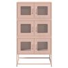 vidaXL Highboard rózsaszín 68x39x123 cm Acél