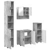 vidaXL F&uuml;rdőszoba b&uacute;tor szett ajt&oacute;val 4 pcs Beton Sz&uuml;rke Faanyag & F&eacute;m