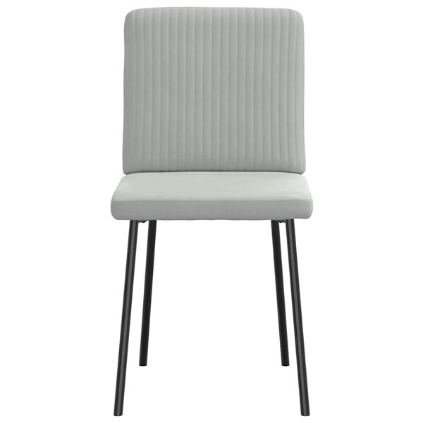 vidaXL 4 db világosszürke bársony étkezőszék