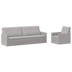 vidaXL Kanap&eacute; Szett 2 pcs Felhősz&uuml;rke Sz&ouml;vet