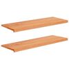 vidaXL Ablakp&aacute;rk&aacute;nyok 2 db Lakkozott 110 x 40 x 2 cm T&ouml;m&ouml;r b&uuml;kkfa