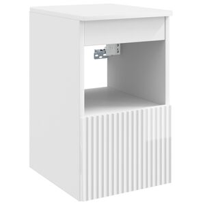 vidaXL F&uuml;rdőszoba Sz&eacute;k&eacute;ny Magasf&eacute;nyű Feh&eacute;r 30 x 35 x 50 cm Szerelt Fa