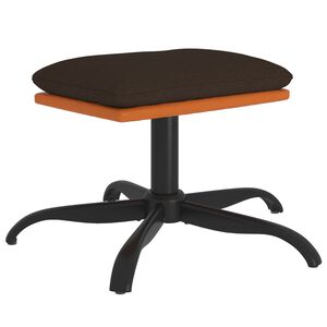 vidaXL barna sz&ouml;vet &eacute;s műbőr l&aacute;bzs&aacute;moly 60x60x36 cm