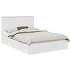 vidaXL T&aacute;rol&oacute;s &Aacute;gy fi&oacute;kkal fejt&aacute;ml&aacute;val Feh&eacute;r 140 x 190 cm Szerelt Fa