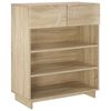 vidaXL Cipőszekr&eacute;ny 73 x 38 x 87,5 cm Szerelt Fa Sonoma T&ouml;lgy