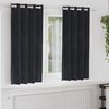 vidaXL Sötétítő függönyök 2 pcs Fekete 140 x 175 cm Bársony