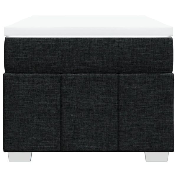 vidaXL fekete sz&ouml;vet rug&oacute;s &aacute;gy matraccal 80 x 200 cm