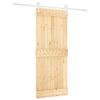 vidaXL Cs&uacute;sz&oacute; ajt&oacute; Term&eacute;szetes &eacute;s Feh&eacute;r 85 x 210 cm Szil&aacute;rd Fenyőfa