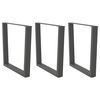 vidaXL 3 db antracitsz&uuml;rke, V-alak&uacute; ac&eacute;l &eacute;tkezőasztall&aacute;b 90 x (72-73,3) cm