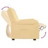 vidaXL 2 személyes krém mikroszálas szövet dönthető masszázsfotel