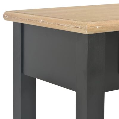 vidaXL fekete fa tálalóasztal 110 x 35 x 80 cm