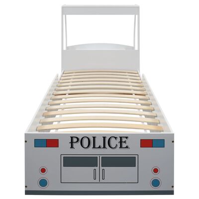 vidaXL rendőrautó formájú gyerekágy 7 zónás matraccal H2 90 x 200 cm