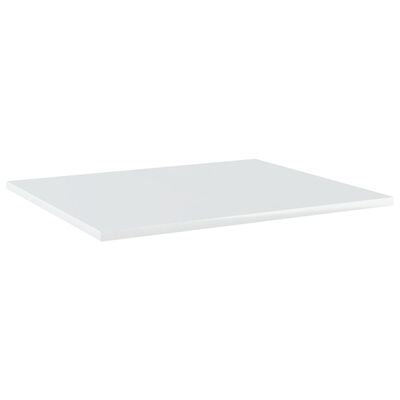 vidaXL 4 db magasfényű fehér forgácslap könyvespolc 60 x 50 x 1,5 cm