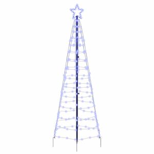 vidaXL LED Kar&aacute;csonyf&aacute;k talajr&aacute;ccsal K&eacute;k 250 cm Vas