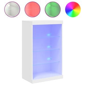 vidaXL feh&eacute;r t&aacute;lal&oacute;szekr&eacute;ny LED-vil&aacute;g&iacute;t&aacute;ssal 60,5 x 37 x 100 cm