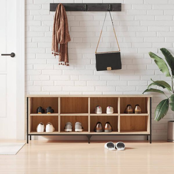 vidaXL sonoma t&ouml;lgy sz&iacute;nű szerelt fa cipőszekr&eacute;ny 131 x 35 x 50 cm
