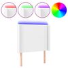 vidaXL feh&eacute;r műbőr LED-es fejt&aacute;mla 93x16x118/128 cm