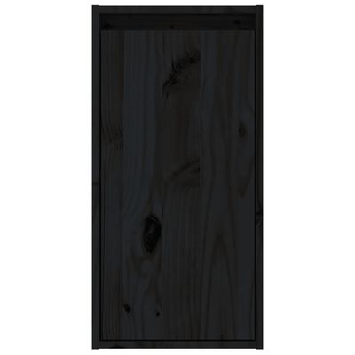 vidaXL 2 db fekete tömör fenyőfa faliszekrény 30 x 30 x 60 cm