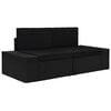 vidaXL 2 szem&eacute;lyes fekete elemes polyrattan kanap&eacute;