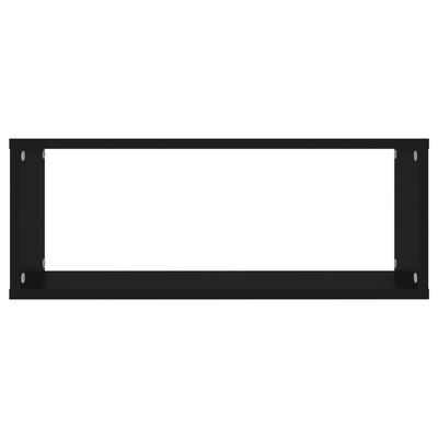 vidaXL 6 db fekete forgácslap fali kockapolc 60 x 15 x 23 cm