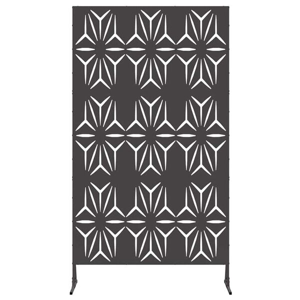 vidaXL Magánszféra Képernyő Fekete Acél