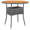 vidaXL sz&uuml;rke ak&aacute;cfa &eacute;s polyrattan kerti asztal &Oslash;80 x 75 cm