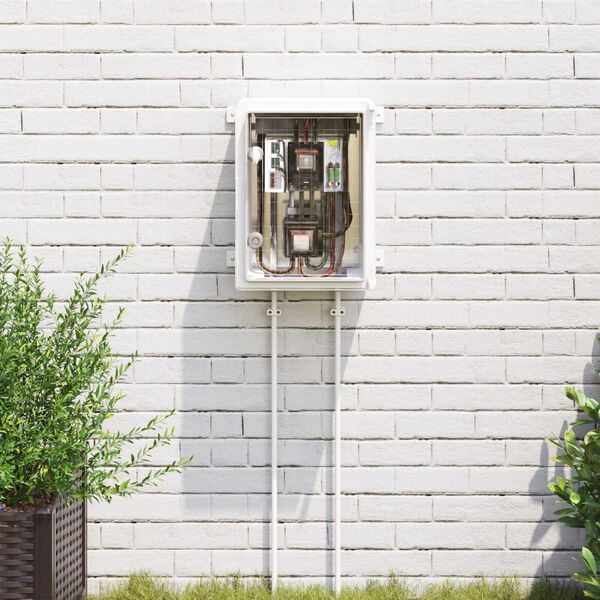 vidaXL Vez&eacute;rlőszekr&eacute;ny Sz&uuml;rke 30 x 19,5 x 40 cm ABS Műanyag