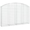 vidaXL &iacute;ves horganyzott vas gabion kos&aacute;r 200x30x120/140 cm
