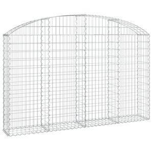 vidaXL &iacute;ves horganyzott vas gabion kos&aacute;r 200x30x120/140 cm
