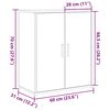 vidaXL Széf 2 pcs Öreg fa 60 x 31 x 70 cm Faanyag