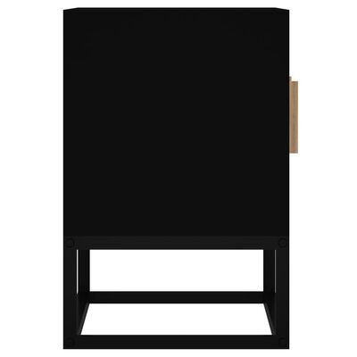 vidaXL fekete szerelt fa és vas TV-szekrény 105 x 30 x 45 cm
