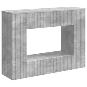 vidaXL Konzolasztal Cs&iacute;kos Beton Sz&uuml;rke 101 x 29 x 74 cm M&eacute;rn&ouml;ki fa