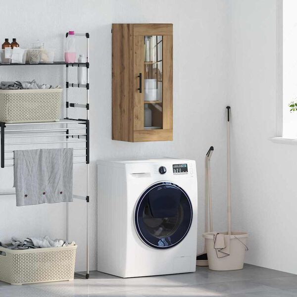 vidaXL Fali szekr&eacute;ny Artisan t&ouml;lgy 34,5 x 34 x 90 cm