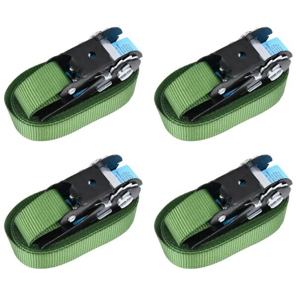 vidaXL 4 db zöld racsnis rögzítő heveder 800 daN 6 m