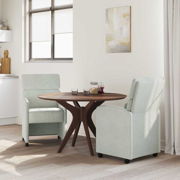 vidaXL Kerekes &Eacute;tkező Sz&eacute;kek 2 pcs Vil&aacute;gossz&uuml;rke 58 x 65 x 98 cm