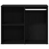 vidaXL Sminkes szekr&eacute;ny polcokkal Fekete t&ouml;lgy 80 x 40 x 65 cm Faanyag