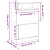 vidaXL sonoma t&ouml;lgy cipőszekr&eacute;ny 2 kihajthat&oacute; fi&oacute;kkal 80 x 34 x 116 cm