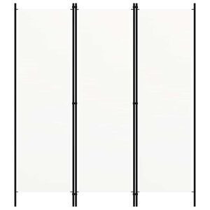 vidaXL feh&eacute;r 3 paneles parav&aacute;n 150 x 180 cm