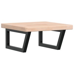 vidaXL acél és tömör tölgyfa falra szerelhető mosdópolc