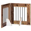 vidaXL &Ouml;sszecsukhat&oacute; kutyaker&iacute;t&eacute;s &aacute;llv&aacute;nyokkal 2 pcs Antik Fa 120,5 cm