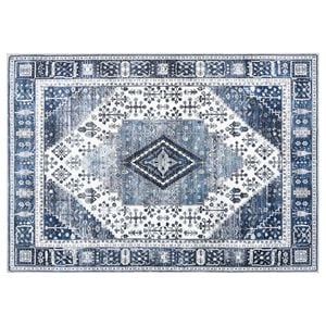 vidaXL Szőnyeg ORIZ S&ouml;t&eacute;t k&eacute;k 140 x 200 cm 100% poli&eacute;szter