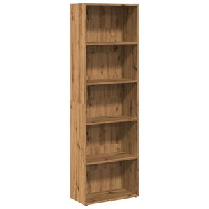 vidaXL k&eacute;zműves t&ouml;lgy sz&iacute;nű szerelt fa k&ouml;nyvespolc 60 x 30 x 189 cm