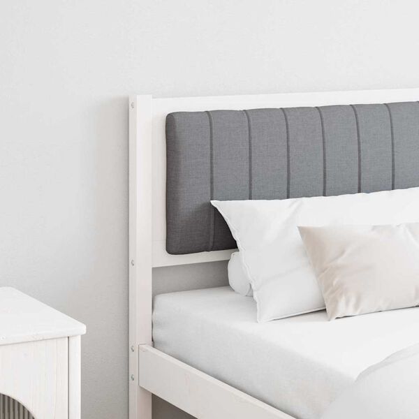 vidaXL K&aacute;rpitozott fejt&aacute;mla fejt&aacute;ml&aacute;val Feh&eacute;r 180 cm T&ouml;m&ouml;r fenyőfa