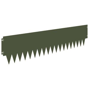 vidaXL Fűszeg&eacute;lyez&eacute;s 10 pcs 103 x 25 cm f&eacute;m Olajz&ouml;ld