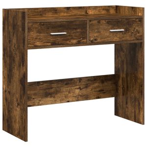 vidaXL Konzolasztal F&uuml;st&ouml;s T&ouml;lgy 90 x 35 x 80 cm Szerelt Fa