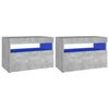 vidaXL 2 db betonsz&uuml;rke &eacute;jjeliszekr&eacute;ny LED-l&aacute;mp&aacute;kkal 60 x 35 x 40 cm